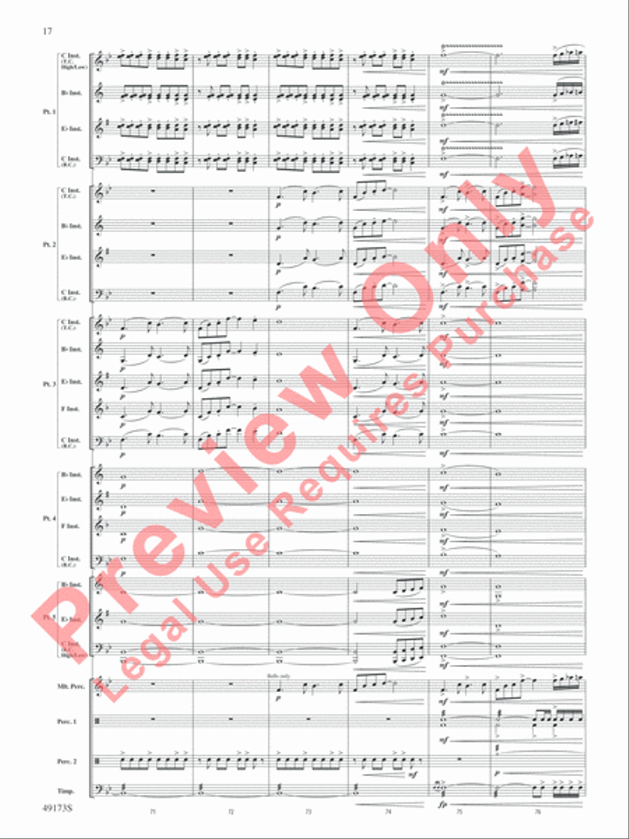 Shine Bright Concert Band scores gallery preview page 18
