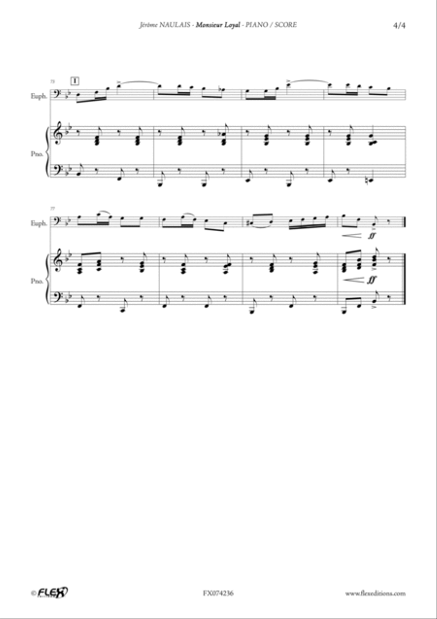 Monsieur Loyal Monsieur Loyal Euphonium scores gallery preview page 5