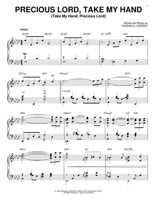 Book cover for Precious Lord, Take My Hand (Take My Hand, Precious Lord) [Jazz version] (arr. Brent Edstrom)
