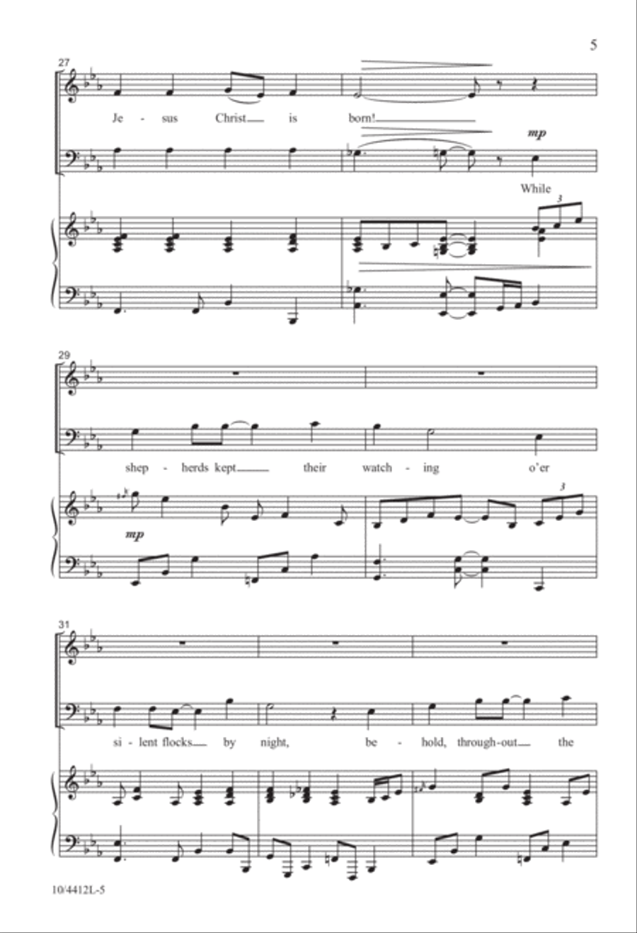 Amen! Tell It on the Mountain! 4-Part scores gallery preview page 5