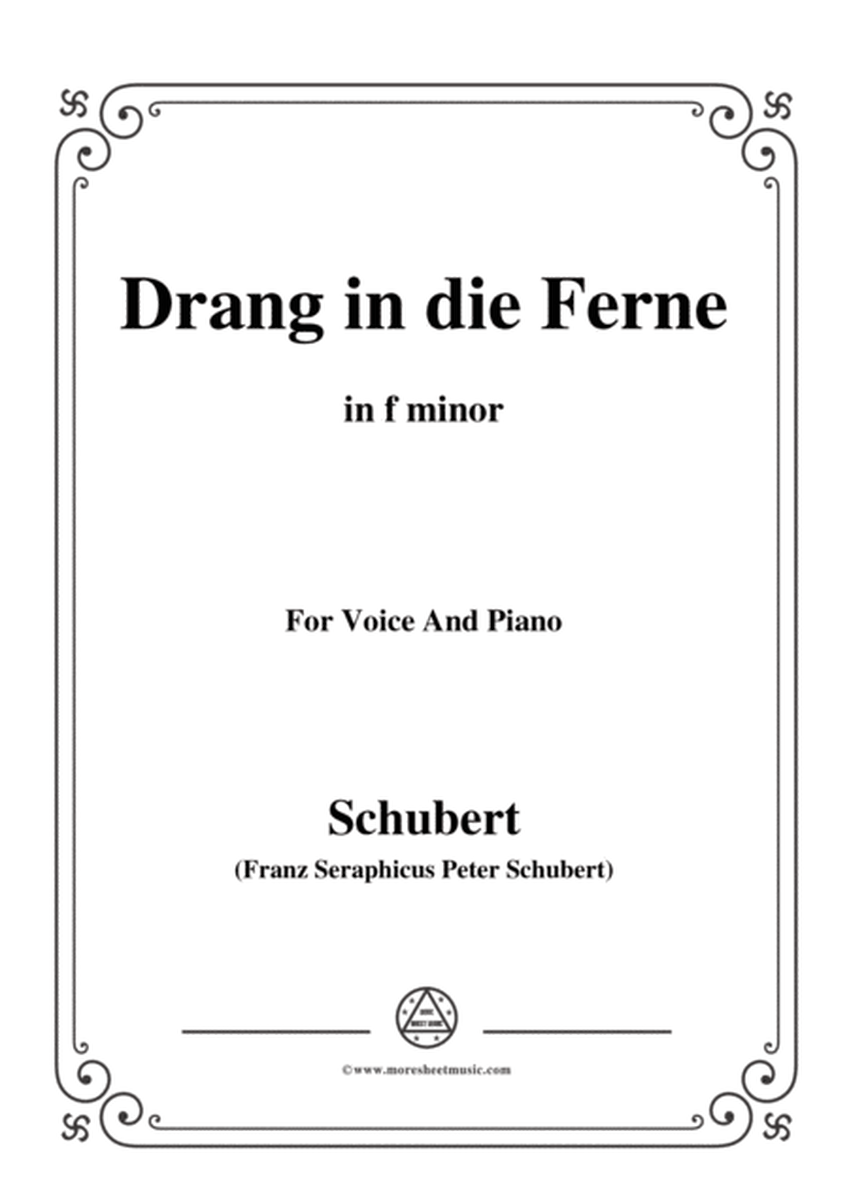 Schubert-Drang in die Ferne,Op.71,in f minor,for Voice&Piano image number null