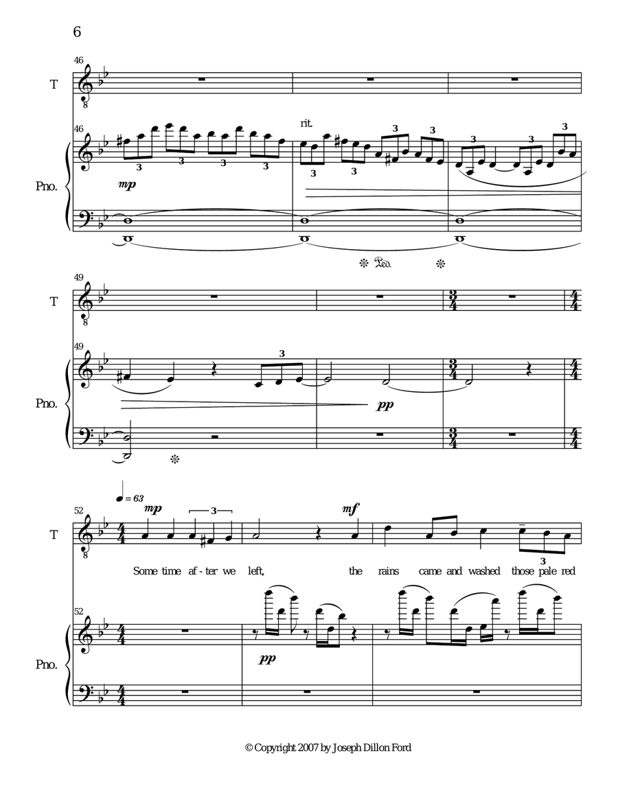 Loves Ancient and Forbidden - 3 songs for tenor and piano Tenor Voice scores gallery preview page 6