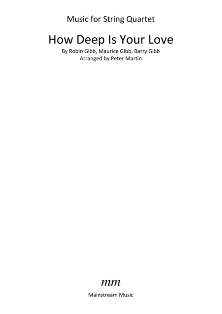 How Deep Is Your Love String Quartet scores gallery preview page 2