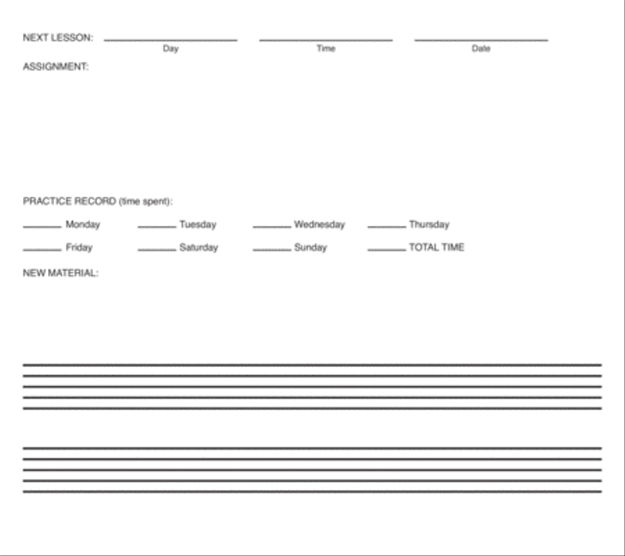 Alfred's Basic Lesson Assignment & Daily Practice Record