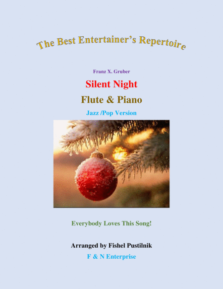 "Silent Night"-Piano Background for Flute and Piano (Jazz/Pop Version) image number null