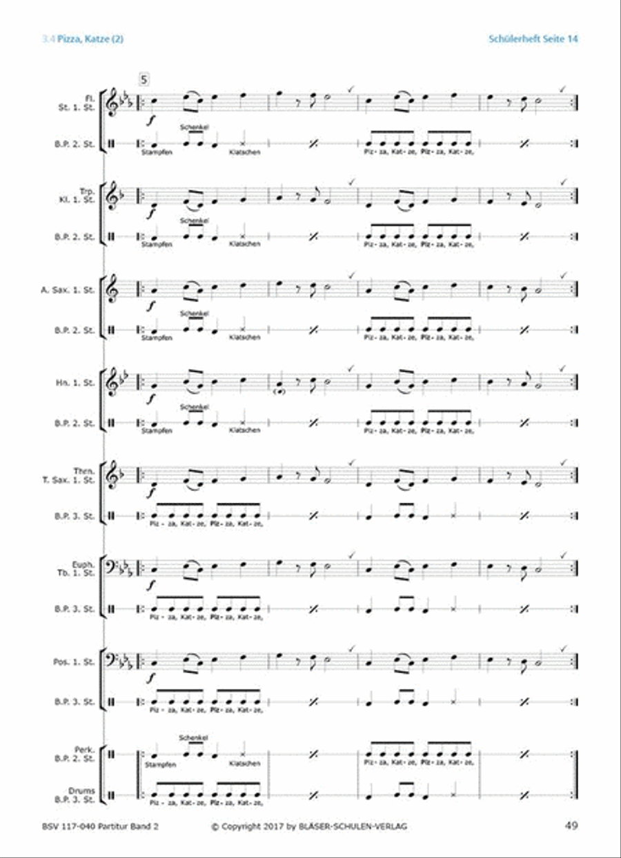 Gemeinsam Lernen und Spielen Band 2 Concert Band scores gallery preview page 5