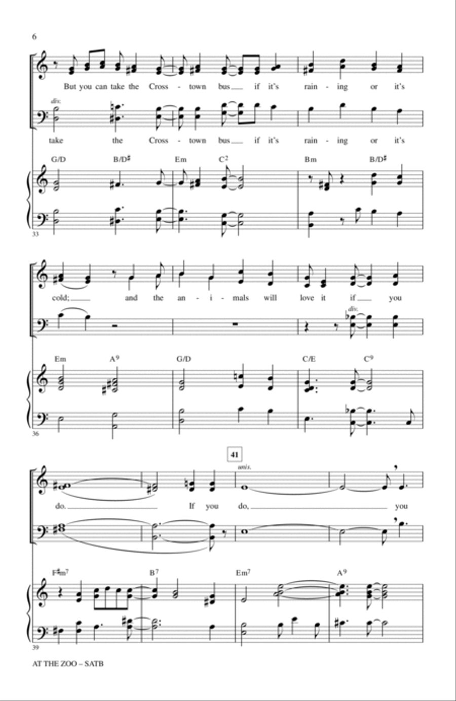 At The Zoo 4-Part scores gallery preview page 4