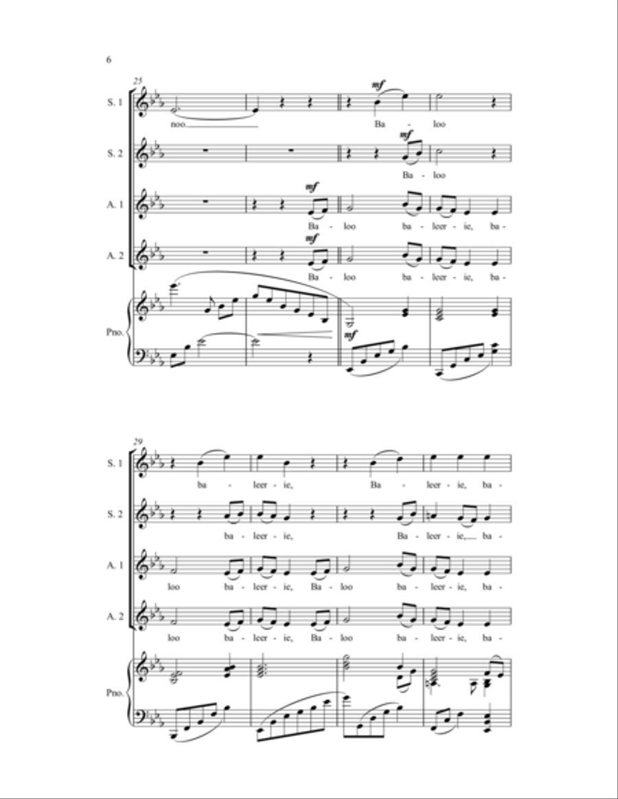 Scottish Lullaby Scottish Lullaby SSAA scores gallery preview page 9