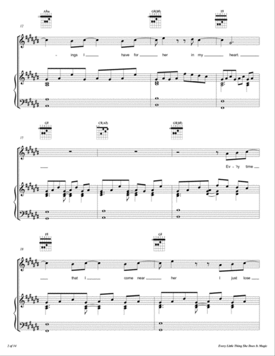 Every Little Thing She Does Is Magic Voice scores gallery preview page 3