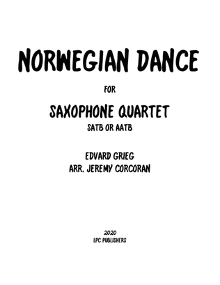 Book cover for Norwegian Dance for Saxophone Quartet (SATB or AATB)