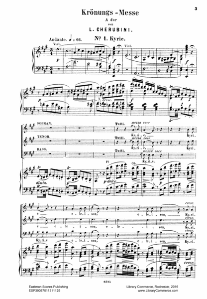 Kronungs-Messe, A-dur, im Klavierauszuge von Hugo Ulrich.