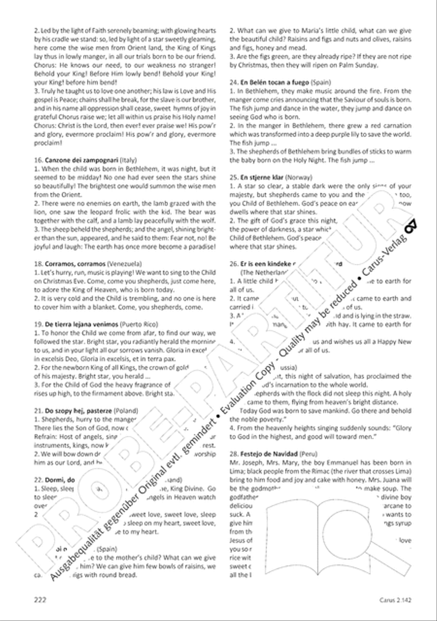 Christmas Carols of the World. Choral collection 4-Part scores gallery preview page 182
