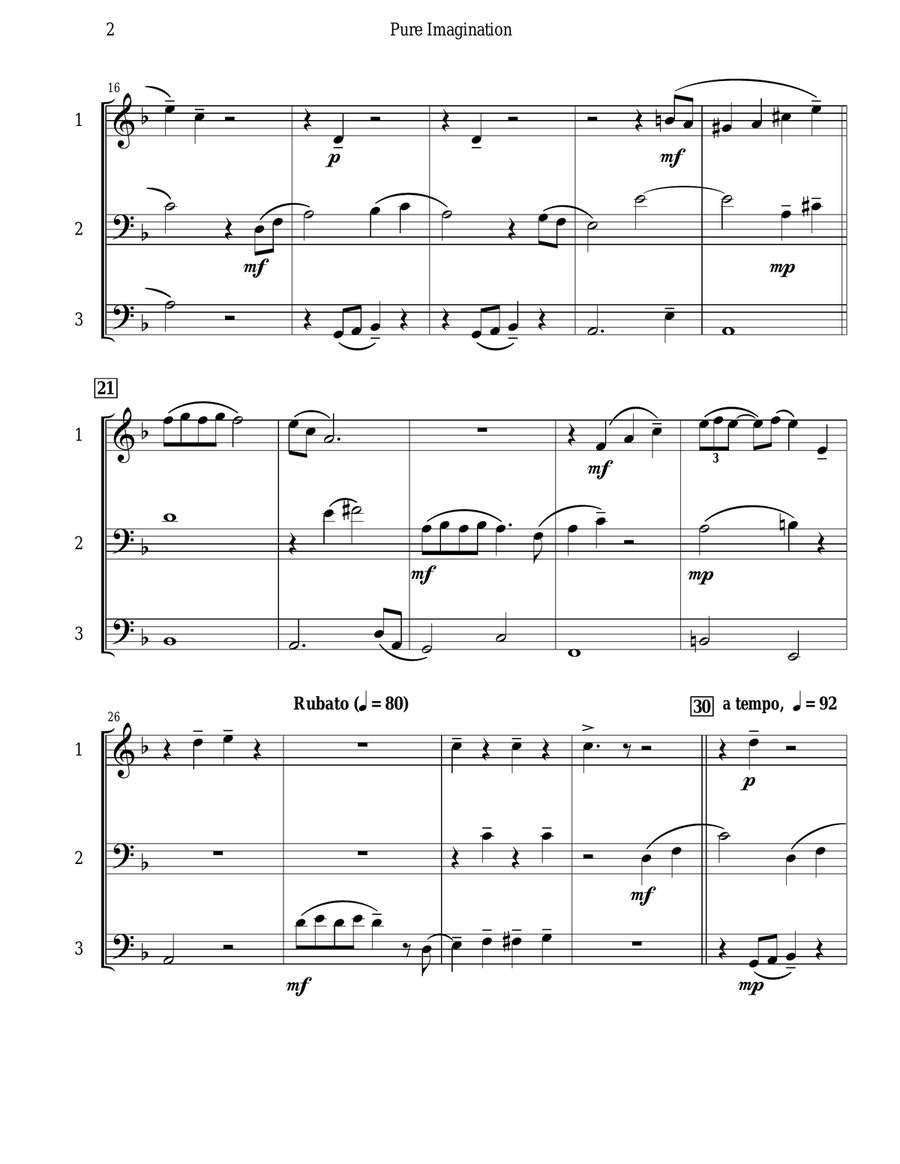 Pure Imagination Brass Ensemble scores gallery preview page 3