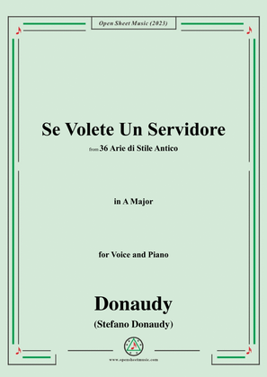 Donaudy-Se Volete Un Servidore,in A Major