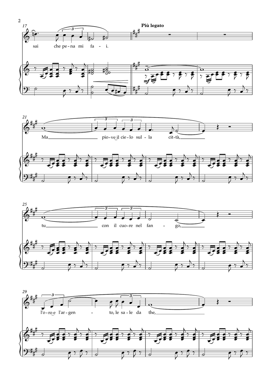 Vacanze Romane Piano, Vocal scores gallery preview page 2