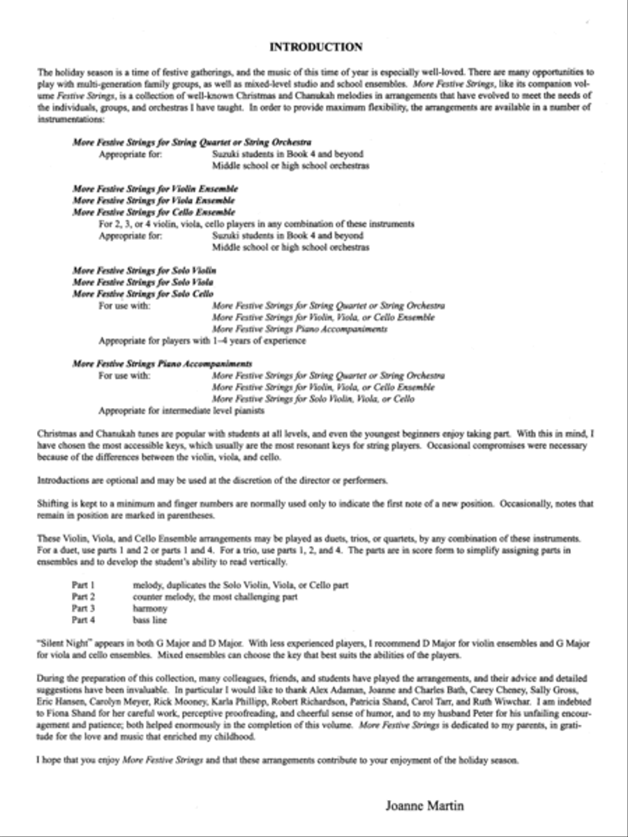 Festive Strings for Ensemble