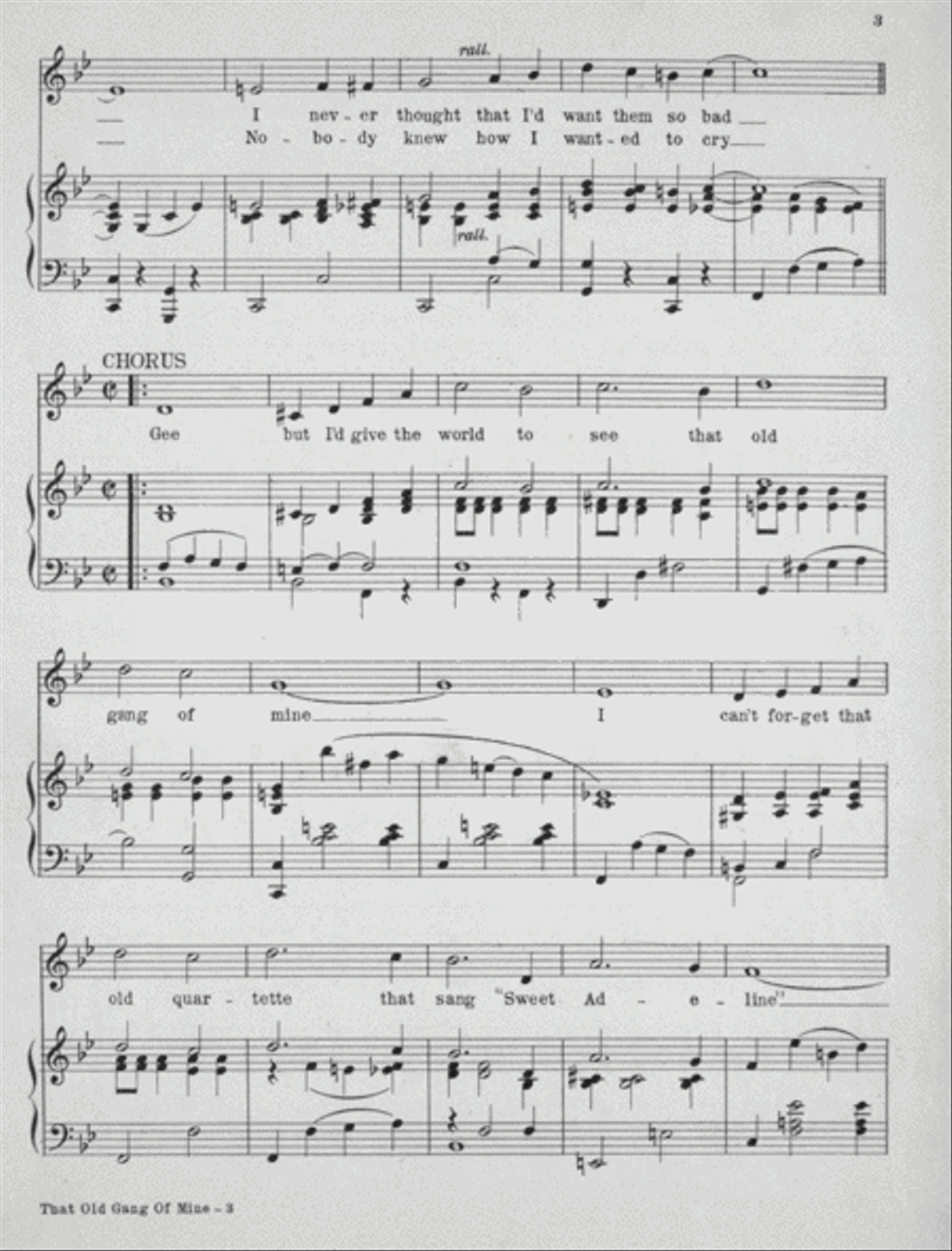 That Old Gang of Mine Voice scores gallery preview page 3