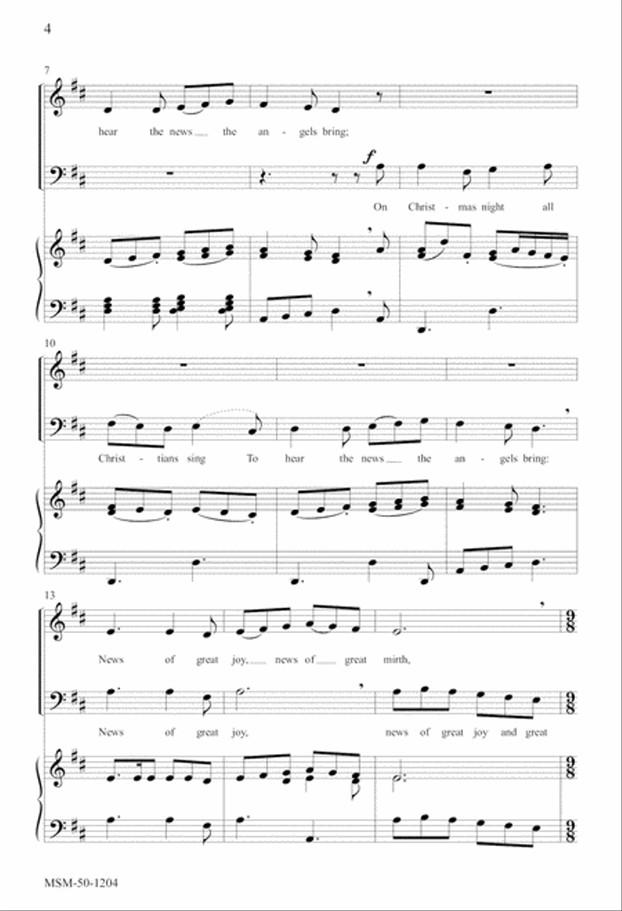 On Christmas Night 2-Part scores gallery preview page 3