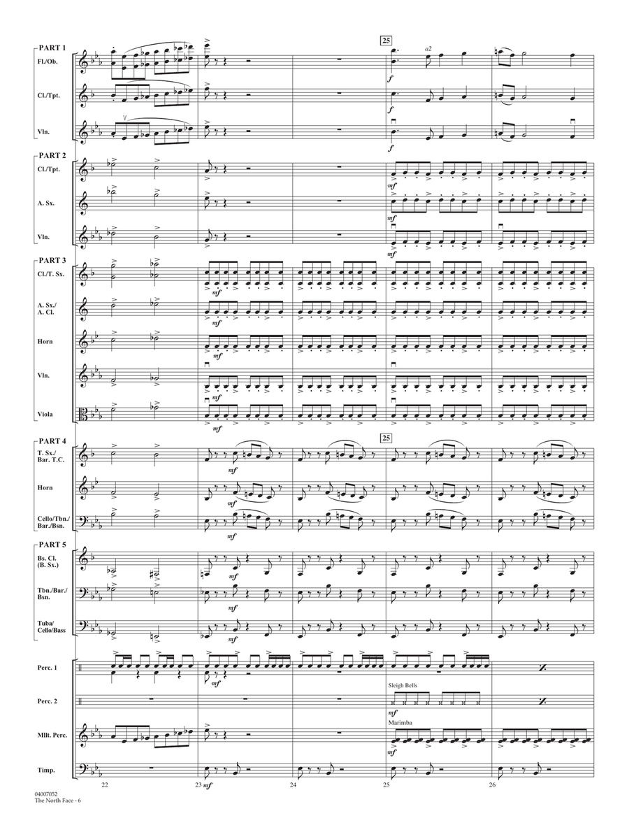 The North Face - Conductor Score (Full Score) Concert Band scores gallery preview page 6