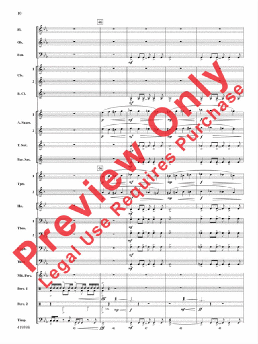 Storm Warning! Concert Band scores gallery preview page 11