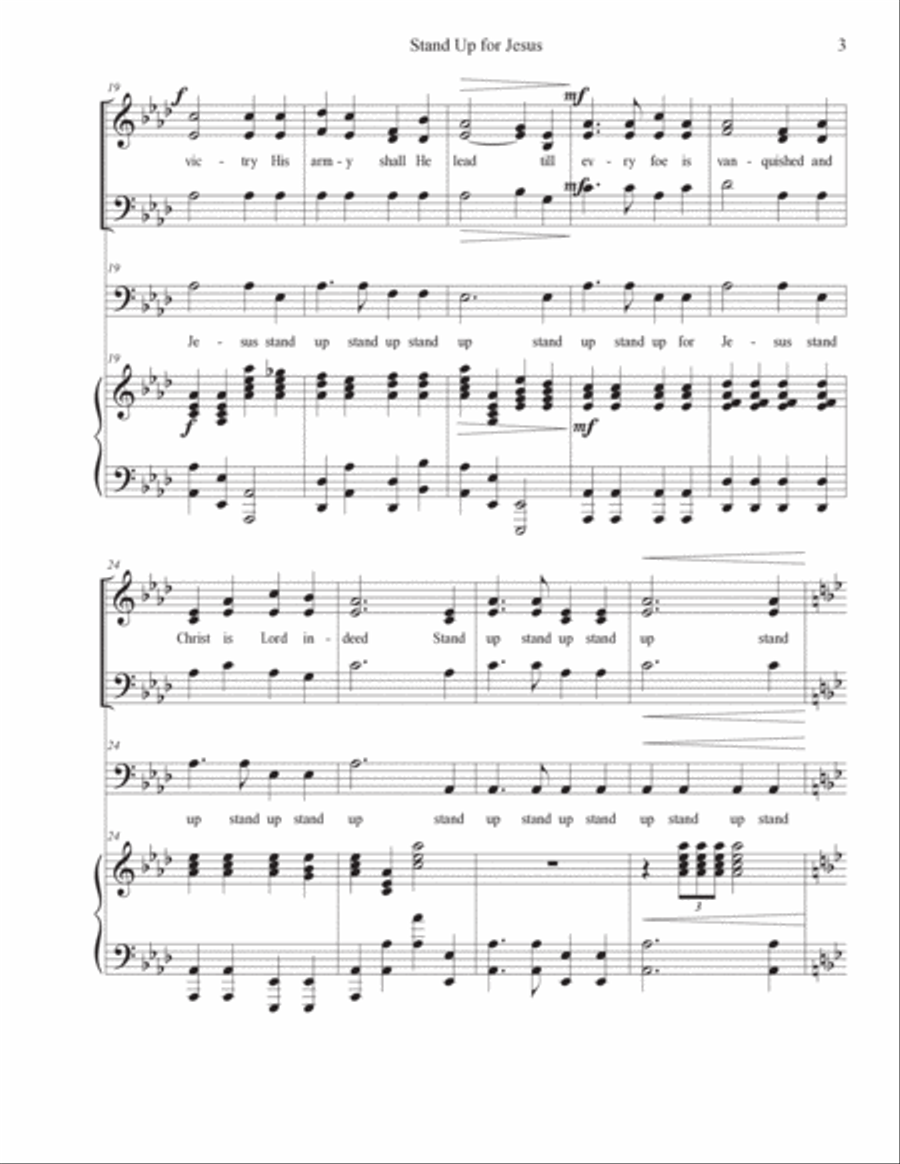 Stand Up for Jesus Stand Up for Jesus 4-Part scores gallery preview page 3