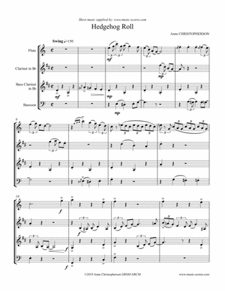 Hedgehog Roll - Flute, Clarinet, Bass Clarinet, Bassoon