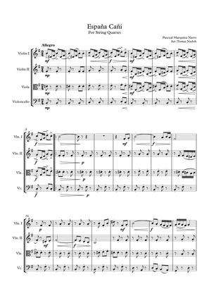 España Cañi for String Quartet