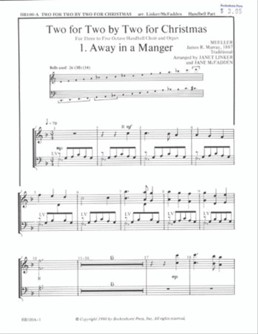 Two for Two by Two for Christmas - handbell part 5-Octaves scores gallery preview page 1