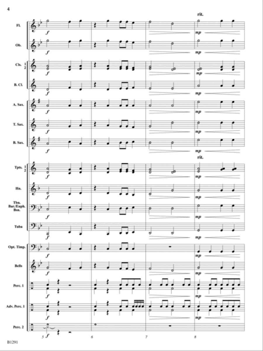 Comet Ride: Score Comet Ride: Score Concert Band scores gallery preview page 4