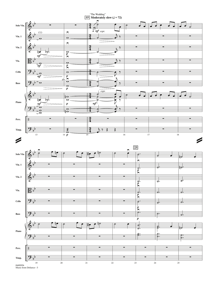 Music from Defiance - Full Score Orchestra scores gallery preview page 3