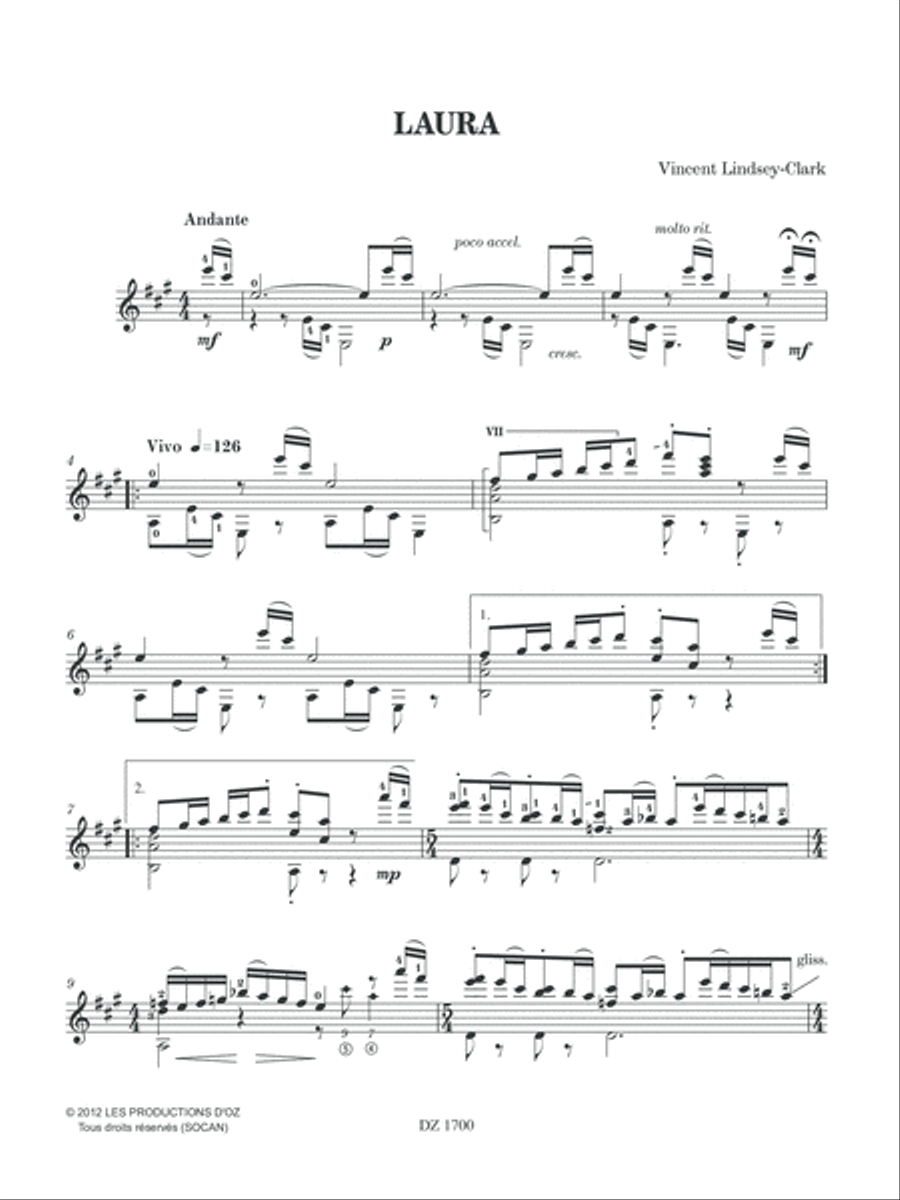 Laura Classical Guitar scores gallery preview page 4