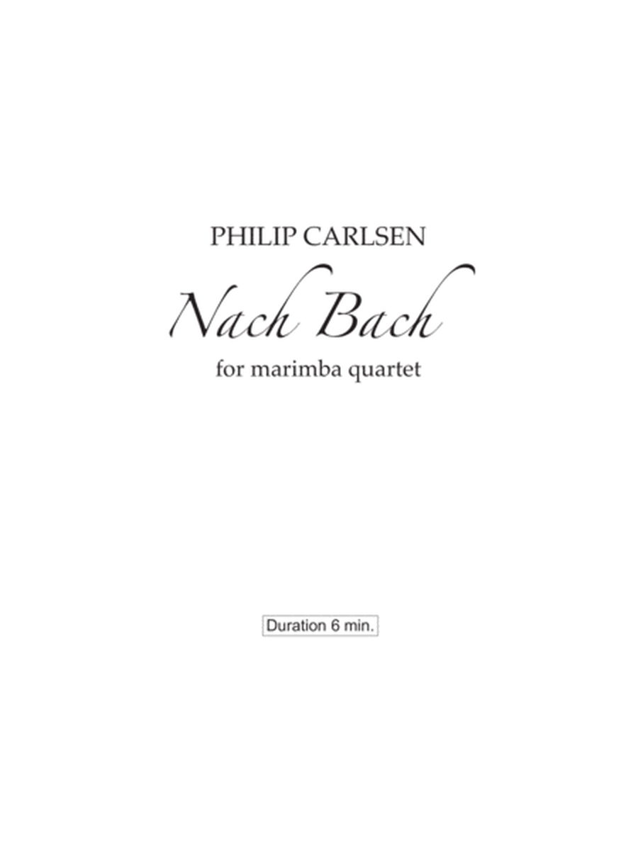 [Carlsen] Nach Bach