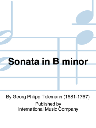 Book cover for Sonata In B Minor (With Cello Ad Lib.)