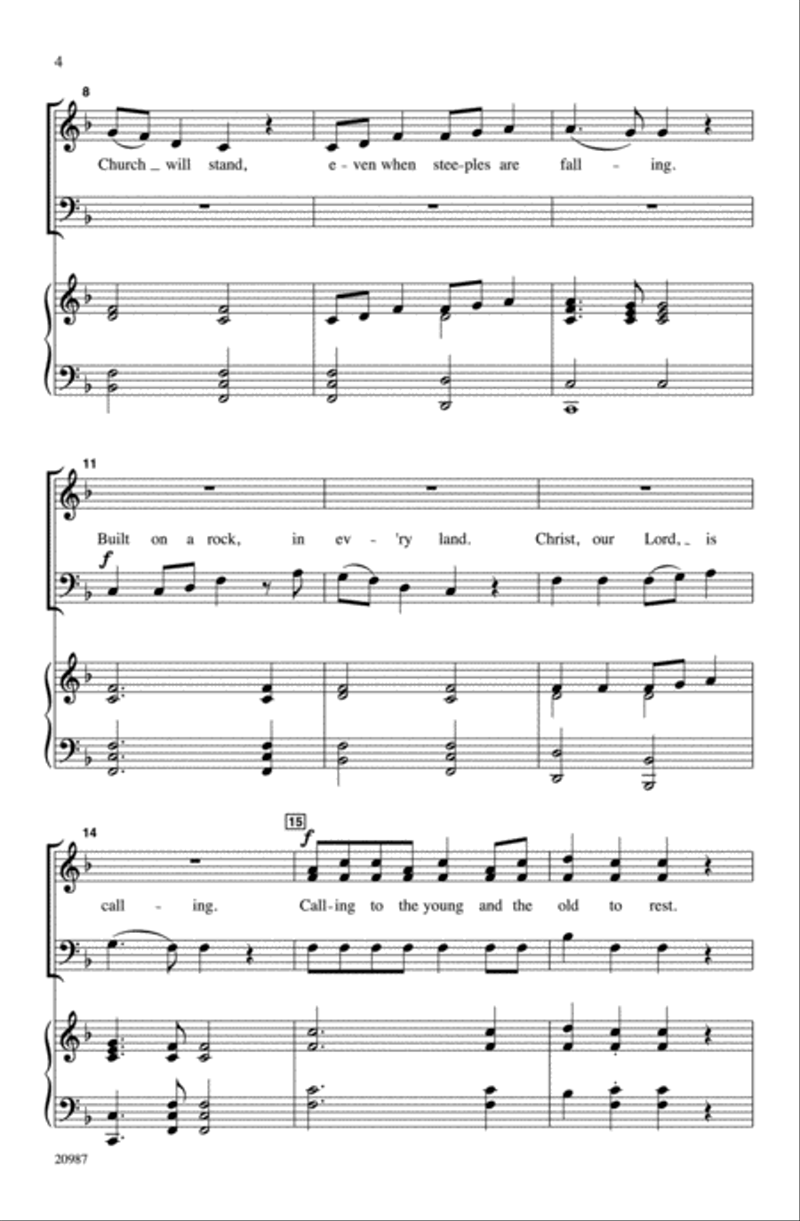 Built on a Rock Choir scores gallery preview page 3
