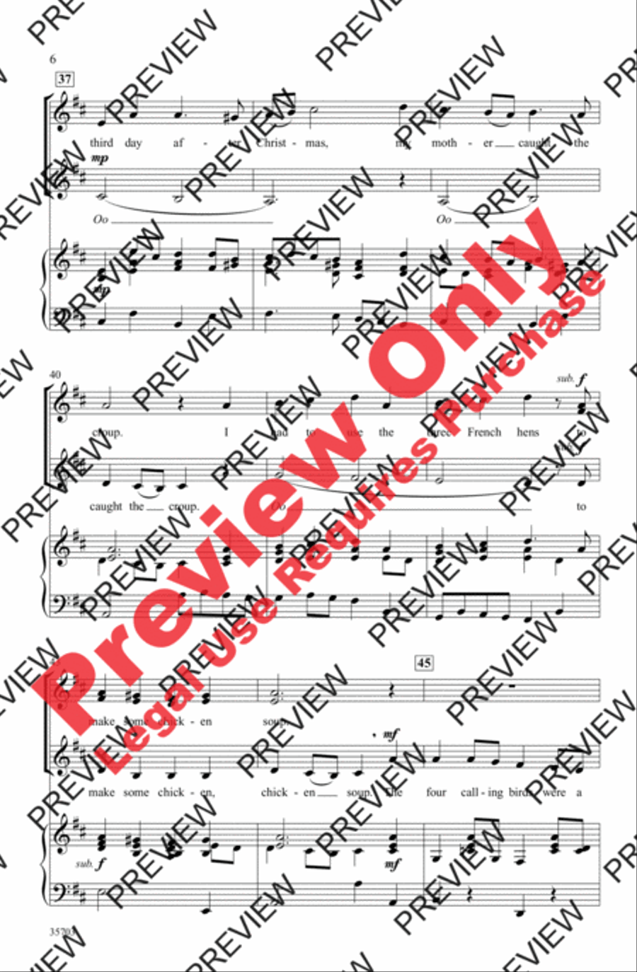 The Twelve Days After Christmas Women's Choir scores gallery preview page 6