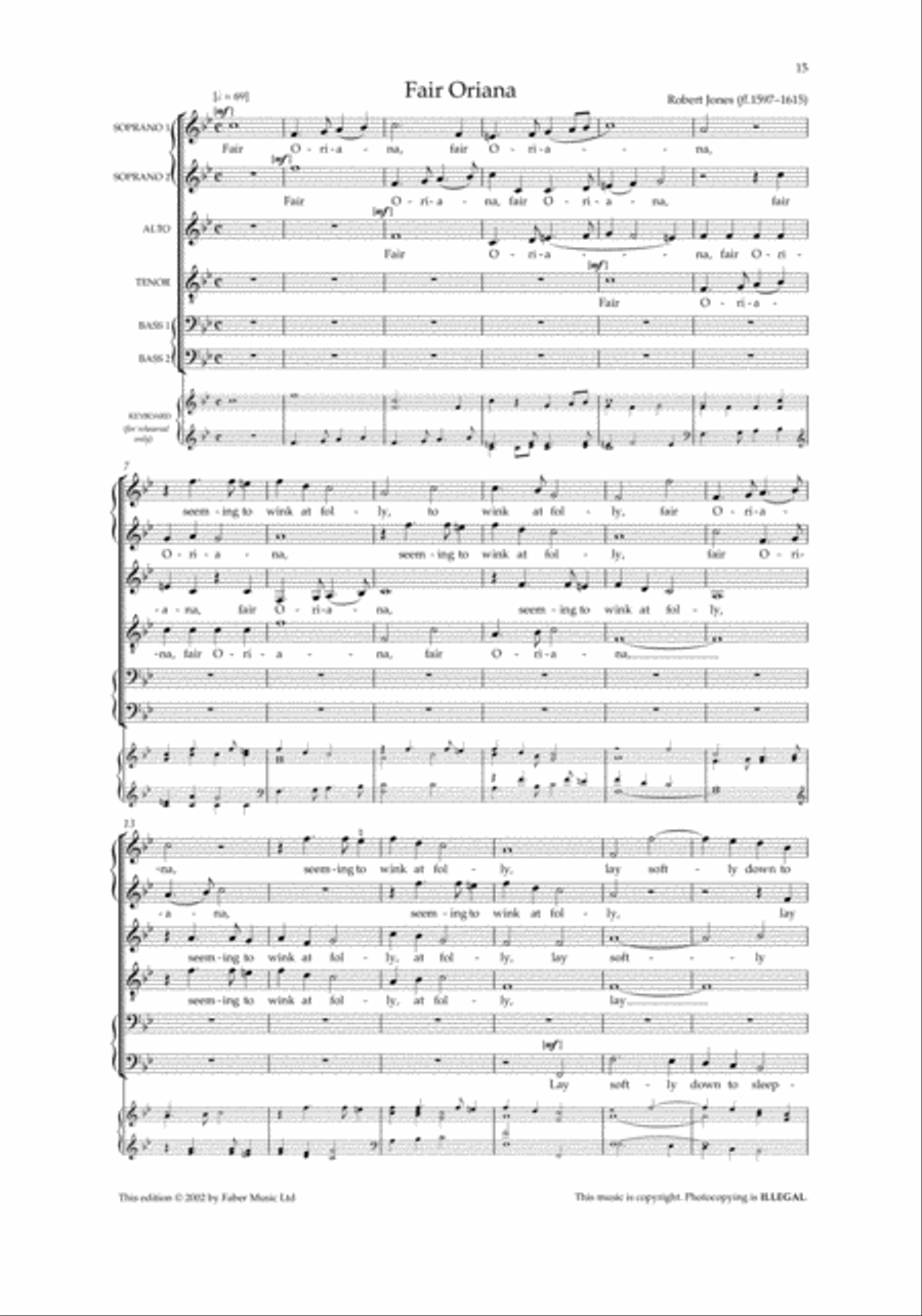 Fair Oriana Fair Oriana A Cappella scores gallery preview page 4