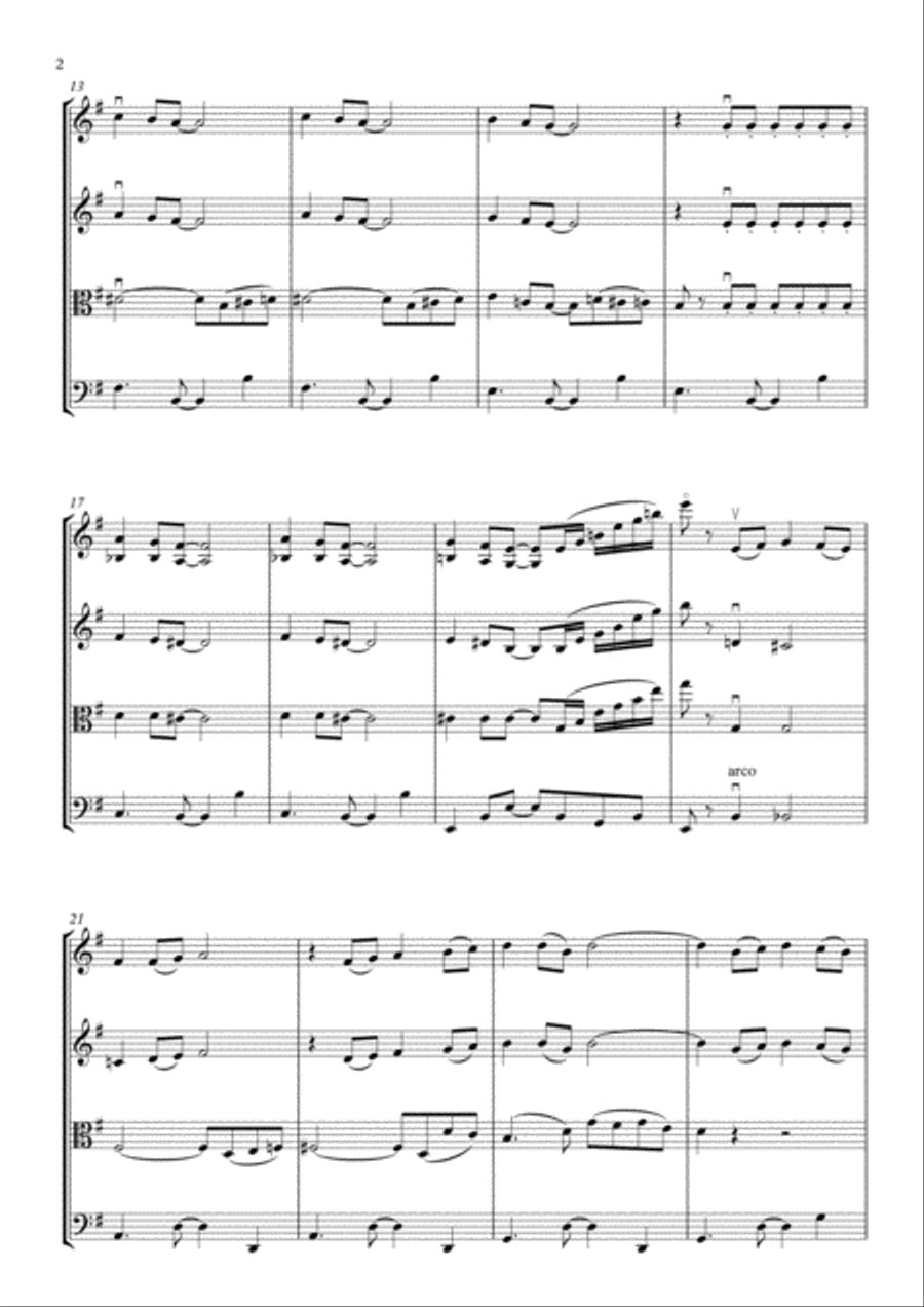Sway (Quien Sera) String Quartet scores gallery preview page 5