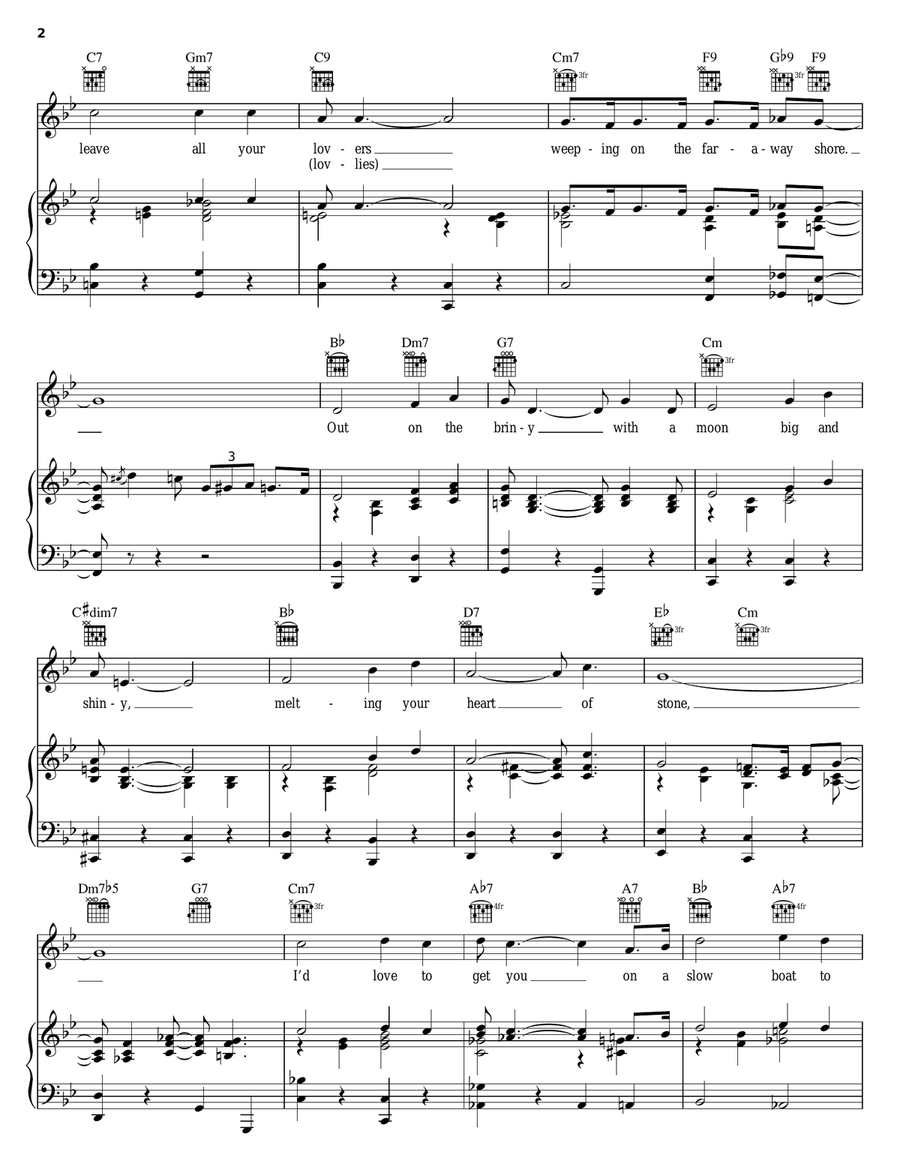 On A Slow Boat To China On A Slow Boat To China Piano, Vocal, Guitar scores gallery preview page 2