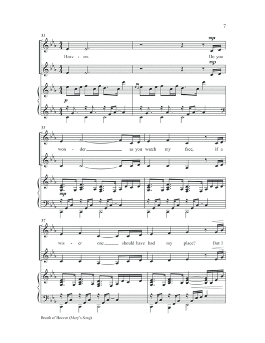 Breath of Heaven (Mary's Song) Breath of Heaven (Mary's Song) Women's Choir scores gallery preview page 8