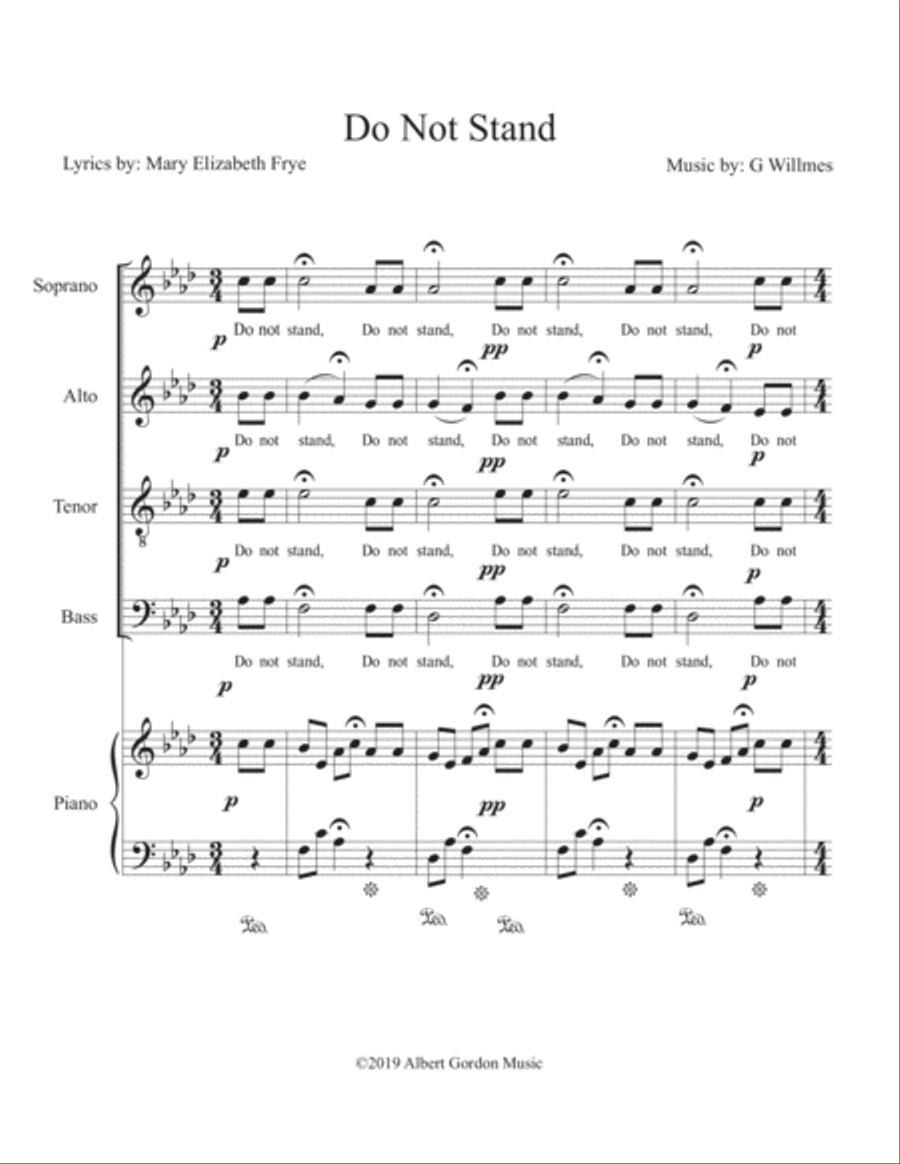 Do Not Stand 4-Part scores gallery preview page 1