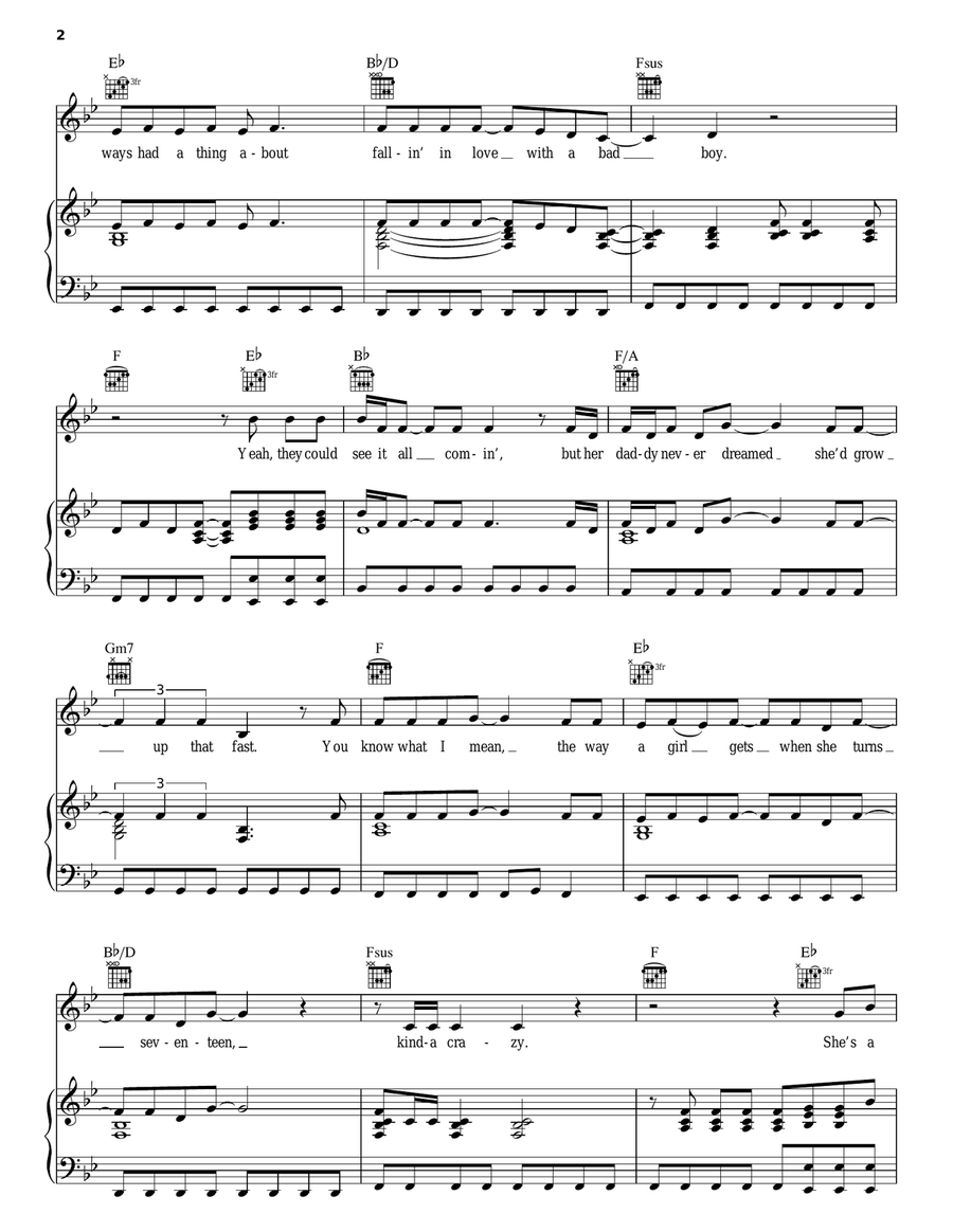 God Love Her God Love Her Piano, Vocal, Guitar scores gallery preview page 2