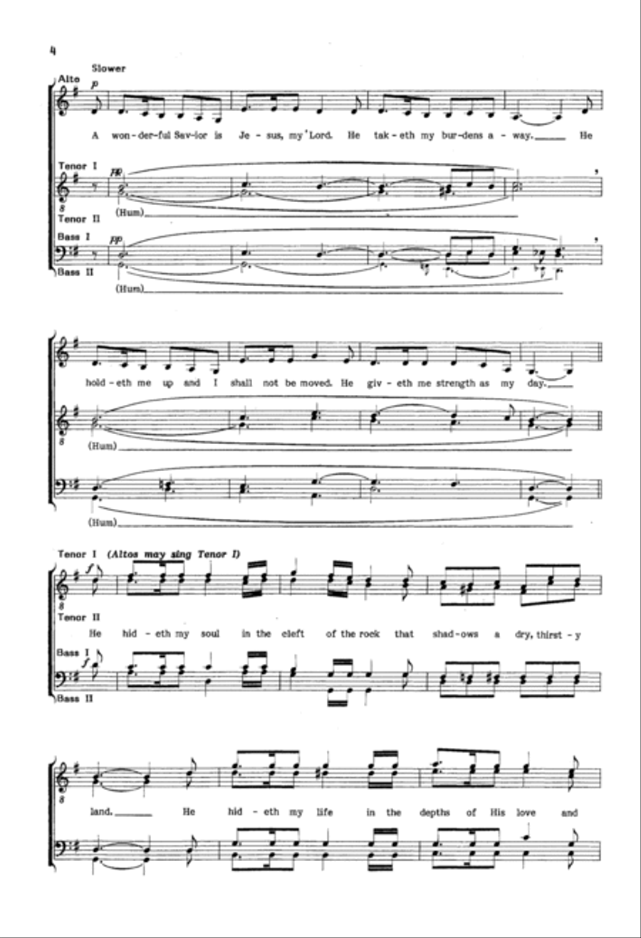 He Hideth My Soul A Cappella scores gallery preview page 2