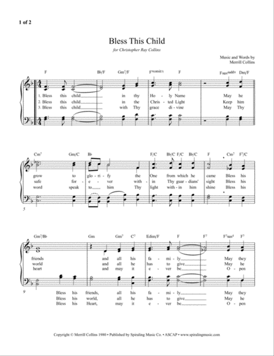 Bless This Child 4-Part scores gallery preview page 1