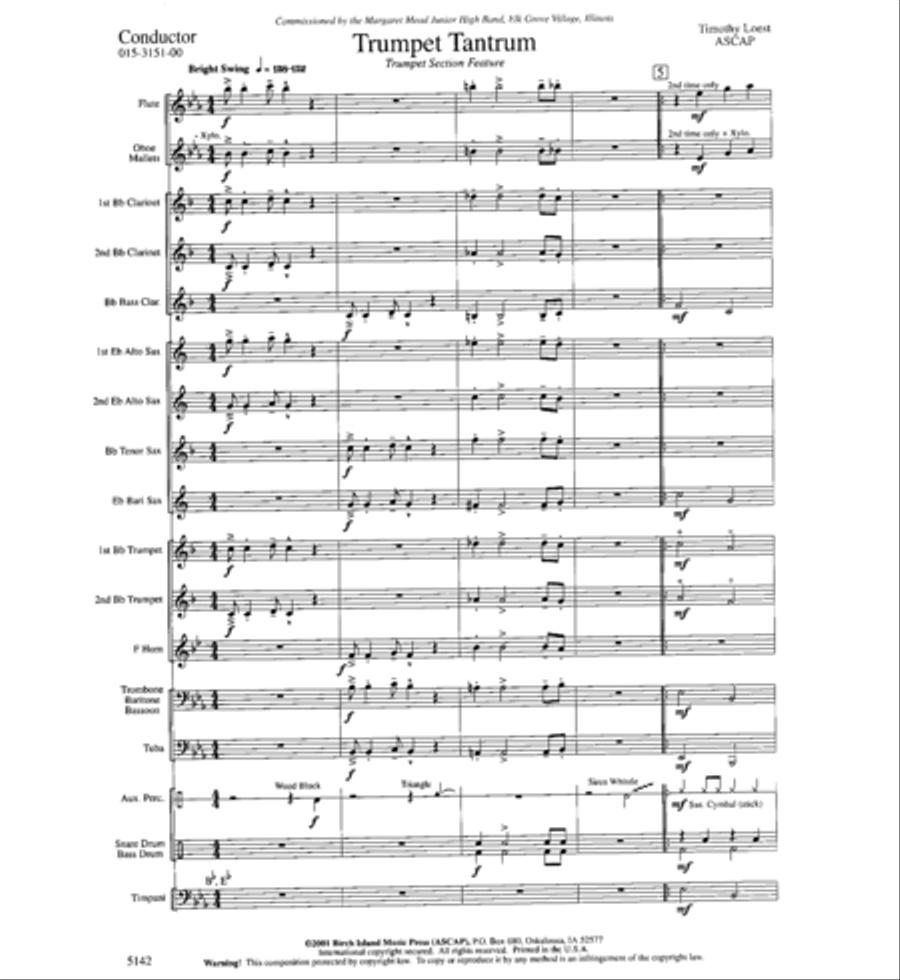 Trumpet Tantrum Trumpet Tantrum Concert Band scores gallery preview page 2