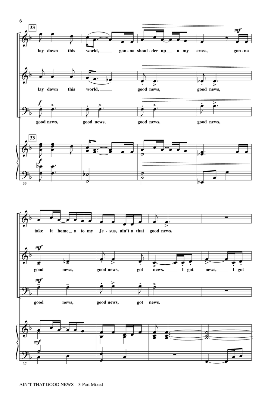 Ain't That Good News 3-Part scores gallery preview page 5