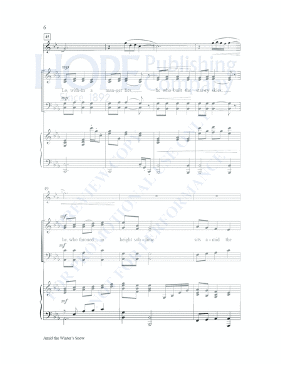 Amid the Winter's Snow Amid the Winter's Snow Choir scores gallery preview page 7