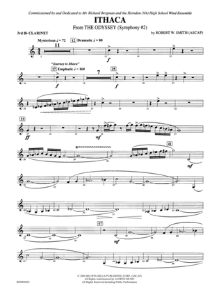 Ithaca (from The Odyssey (Symphony No. 2)): 3rd B-flat Clarinet