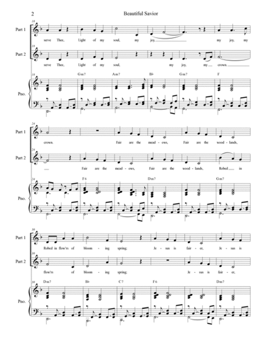 Beautiful Savior (2-part choir) image number null