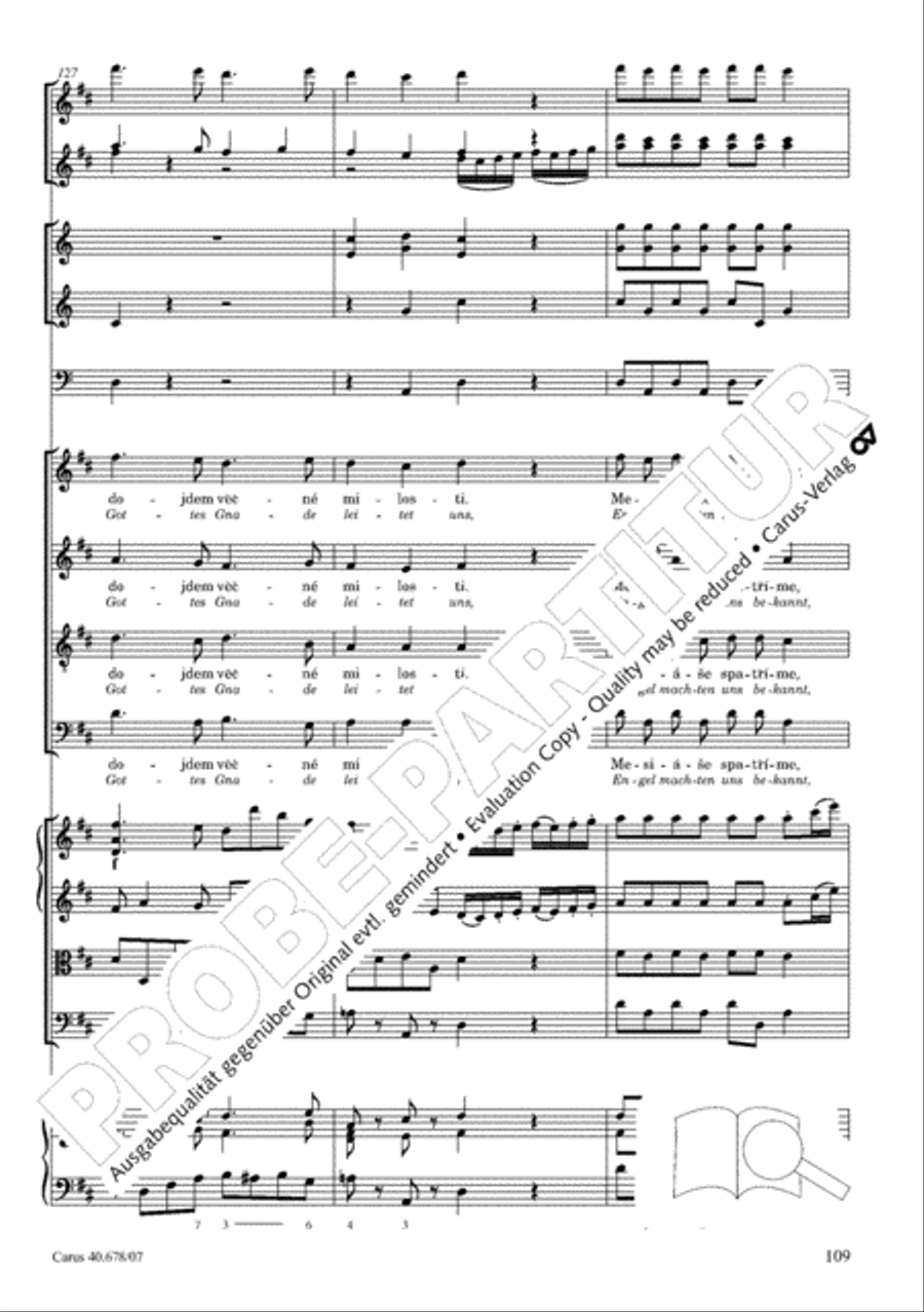 Missa pastoralis bohemica 4-Part scores gallery preview page 122