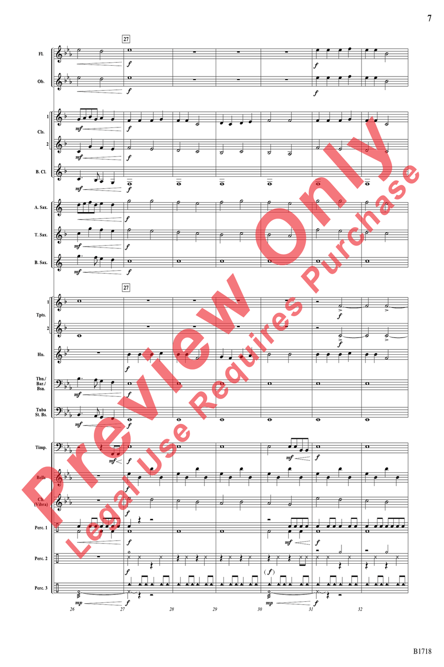 A Festive Fanfare Concert Band scores gallery preview page 7